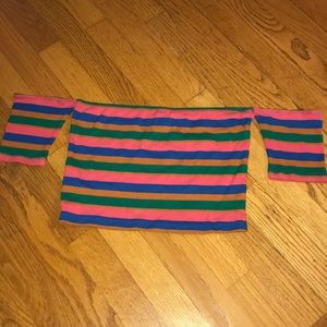 BP off the shoulder sleeved crop top